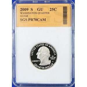  2009 S Guam (GU) Proof Quarter SGS Graded PR70CAM 