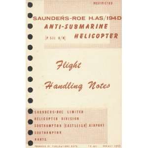   AS /194 D Helicopter Flight Notes Manual Saro Skeeter Books