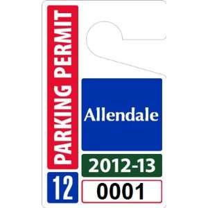  Plastic ToughTags Parking Permit Template Reflective Hang 