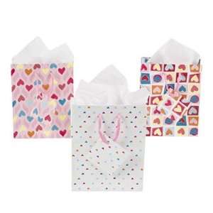  Small Valentine Print Gift Bags   Party Favor & Goody Bags 