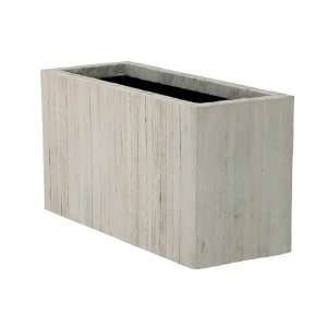  WHITE WASHED BANANA LEAF PLANTER SMALL LOW Patio, Lawn & Garden