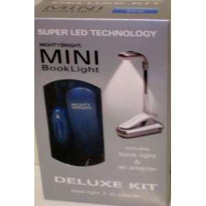 Mini Booklight Book Light Deluxe Kit    Book Light, AC Adapter    Blue 