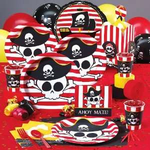  Little Buccaneer Deluxe Party Pack for 8 & 8 Favor Boxes 