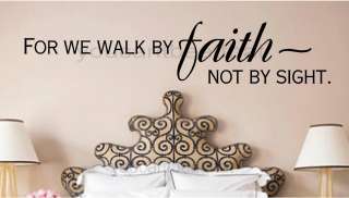 Walk By Faith Vinyl Decal Sticker Wall Letter Christian  