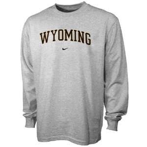  Nike Wyoming Cowboys Ash College Classic Long Sleeve T 