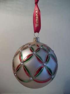   HOLIDAY HEIRLOOMS WEDGE GOLD GLASS Ball CHRISTMAS ORNAMENT MIB  
