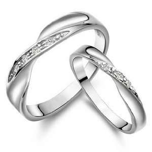   Anniversary Ring Set Ladies Size 4.5 to 8,Silver Cleaning Cloth