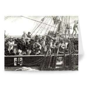 Transport of Slaves in the Colonies (litho)   Greeting Card (Pack of 