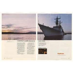 1987 Raytheon SQQ 89 ASW Trainer Destroyer Ship 2 Page Print Ad (42265 
