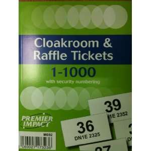  Cloakroom & Raffle Tickets 1 1000 Pack 1 with security 