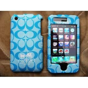  Sky Blue Plastic Front & Back Case Cover for iPhone 3g 3gs 