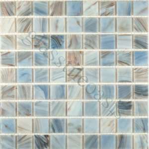  Sky 3/4 x 3/4 Blue Gem Solid Glossy Glass Tile   13915 
