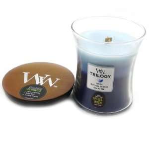    Candle trilogy Woodwick clotheslines fresh.
