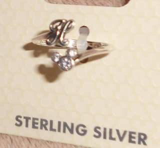 DISNEY Solid Sterling SILVER 925 Crystal MICKEY MOUSE Gemstone H 