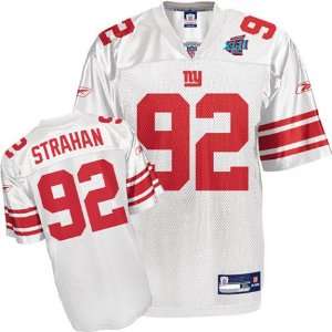 Men`s New York Giants #92 Michael Strahan SuperBowl XLII Road Replica 