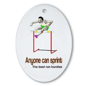  Anyone Can Sprint 2 Ceramic Ornament Sports Oval Ornament 