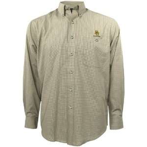   Baylor Bears Khaki Matrix Long Sleeve Dress Shirt