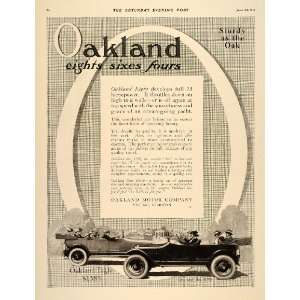  1916 Ad Oakland Eight Six Four Oak Vintage Antique Car 