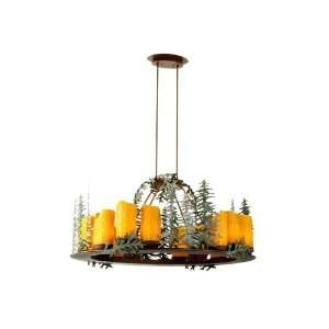  42L X 26D Strunk Oval 12 Lt Trees Chandelier Kitchen 