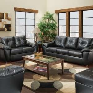 American Furniture 1253 Thomas Bonded Leather Sofa and 