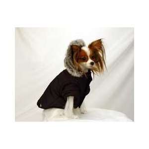 Warm Black Oregon Dog Coat/Vest Parka with Black Lining (XSmall 