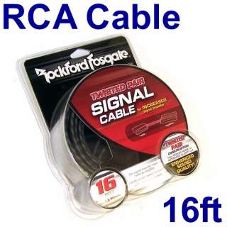 ROCKFORD FOSGATE TWISTED RCA AUDIO SIGNAL CABLE RFI 16  