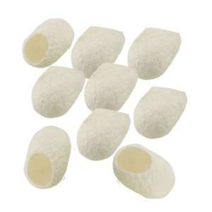   10 Pcs White Natural Silkworm Cocoon Facial Cleanser Balls Beauty