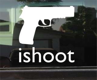 SHOOT SIG SAUER PISTOLS 8INCH VINYL DECAL / STICKER  
