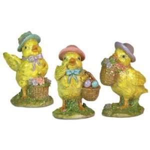  6 Sweet Delights Chicks w/Baskets of Eggs & Flowers Easter 