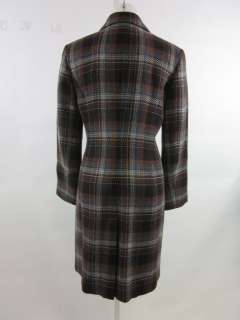 CLASSIQUES ENTIER Plaid Wool Button Down Coat Jacket 6P  