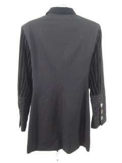 CLAUDE BARTHELEMY Black Wool Velvet Blazer Jacket 42  