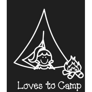  Family Decals 4.75X6.50 Loves To Camp   744547 Patio 