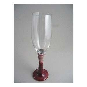   pottery champagne flutes   runny red Jason Silverman