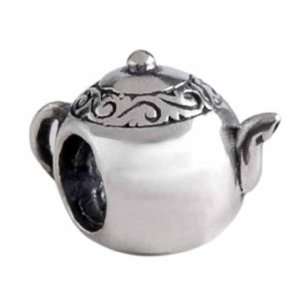   Silverado Sterling Silver Teapot Bead Charm MAU031 Silverado Jewelry