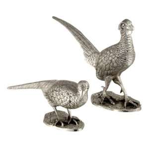   By Sadek 16 L Silver Plated Pheasant Pair Patio, Lawn & Garden