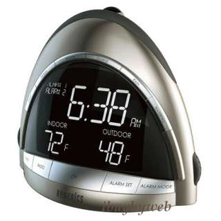 Nature Sounds AM/FM Clock Radio Time and Temperature Projection 