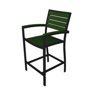  Poly Wood A201FABGR Euro Counter Arm Chair Outdoor Bar 