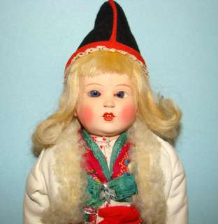 C1930 40 Sweden Swedish Rattvik Costume Doll Pristine Frantz Museum 