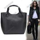   Tote Shopping Bag Handbag Handle shopping Black PU Leather New