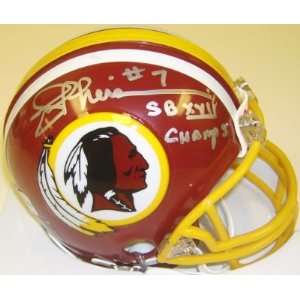 Joe Theismann Signed Redskins Mini Helmet w/SB Champs  