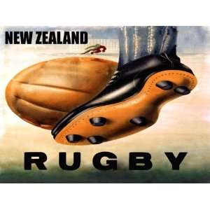 Rugby New Zealand Game Sport of the World 16 X 22 Image Size Vintage 