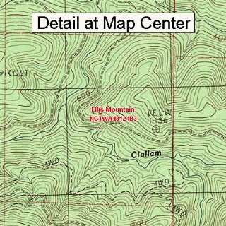  USGS Topographic Quadrangle Map   Ellis Mountain 