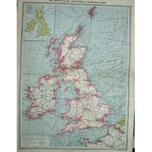  MAP c1880 BRITISH ISLES INDUSTRIES COMMUNICATIONS