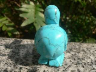  Hand Carved Blue Turquoise Gemstone Big Gannet Figurine S4929  