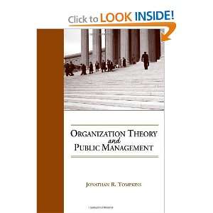   Theory and Public Management [Paperback] Jonathan R. Tompkins Books