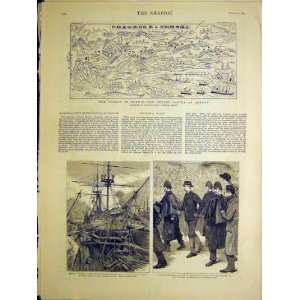 Map French Tonkin Sontay Battle Arctic Relief Weston 