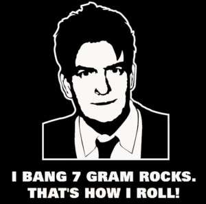 Bang 7 Gram Rocks T Shirt Charlie Sheen Roll Party  