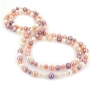   Cultured Pearl Necklace   36 Endless w/ Sterling Silver Shortener