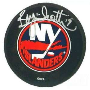  Bryan Trottier Autographed Hockey Puck