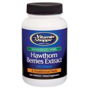  Vitamin Shoppe   Hawthorn Berries Extract, 100 capsules 